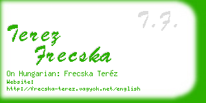terez frecska business card
